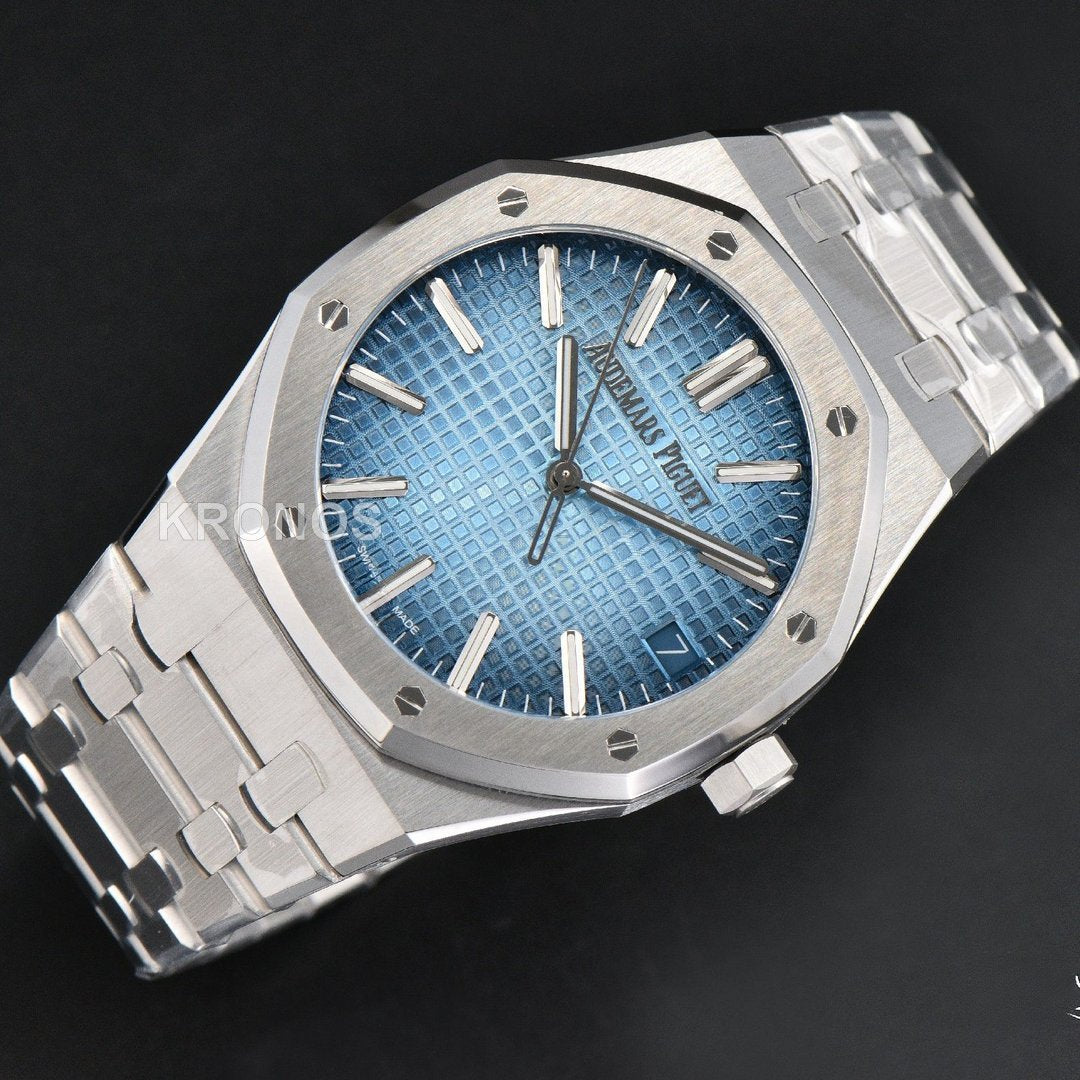 Royal Oak 15510 41mm '50th Anniversary' Ice Blue Dial - Authentic Movement
