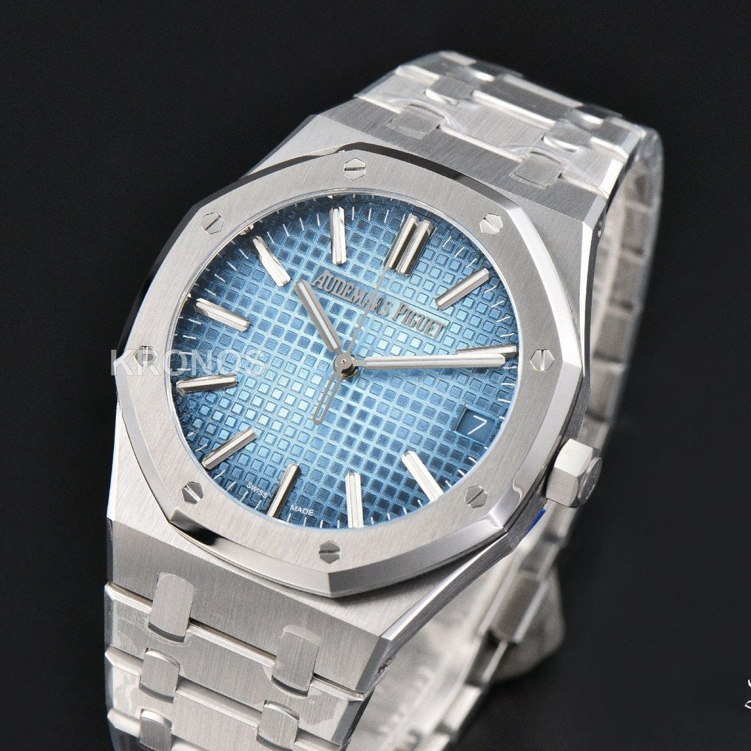 Royal Oak 15510 41mm '50th Anniversary' Ice Blue Dial - Authentic Movement