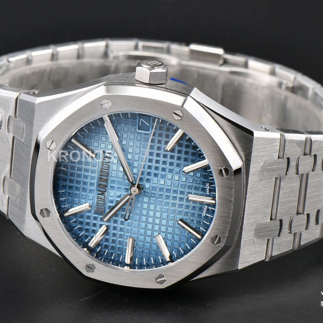Royal Oak 15510 41mm '50th Anniversary' Ice Blue Dial - Authentic Movement