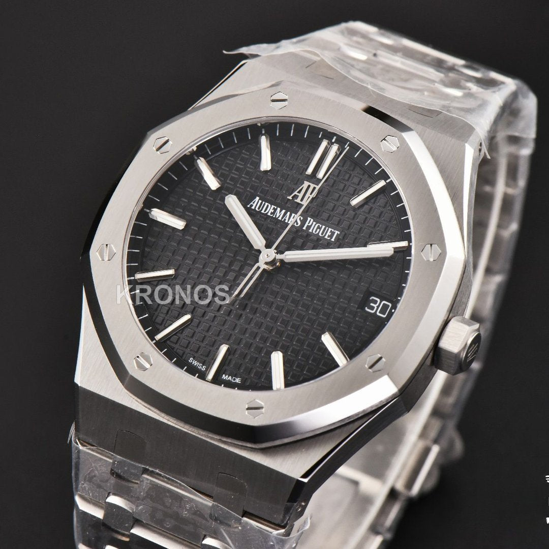 Royal Oak 41mm Black Textured Dial - Authentic Movement