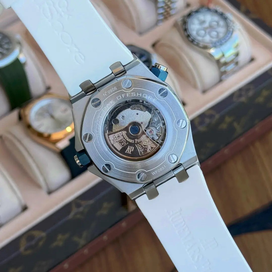 Correa goma sport reloj Royal Oak Offshore blanco Kronos Relojes