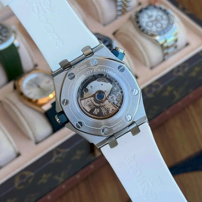 Correa goma sport reloj Royal Oak Offshore blanco Kronos Relojes