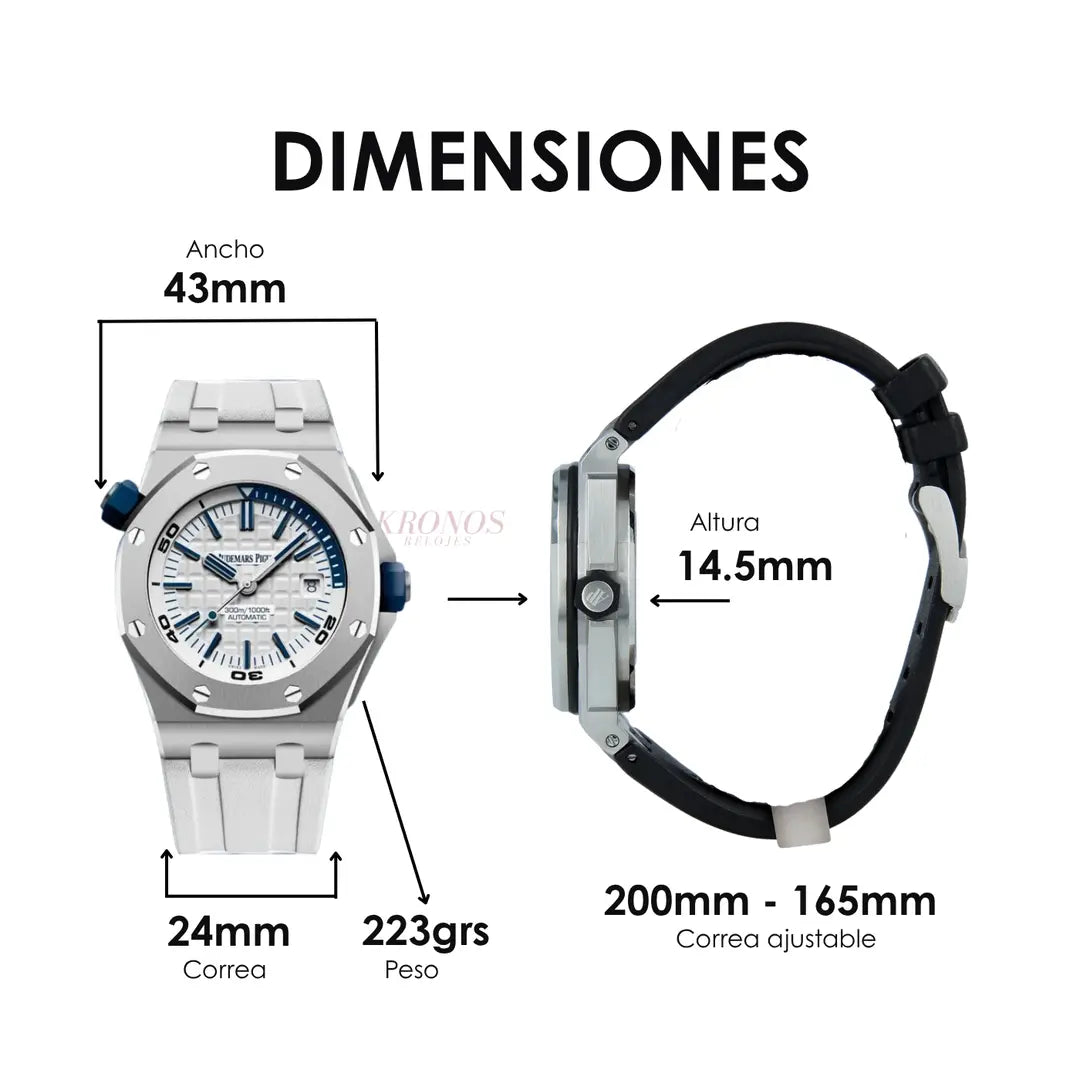 Reloj deportivo elegante Royal Oak Offshore rubber strap Kronos