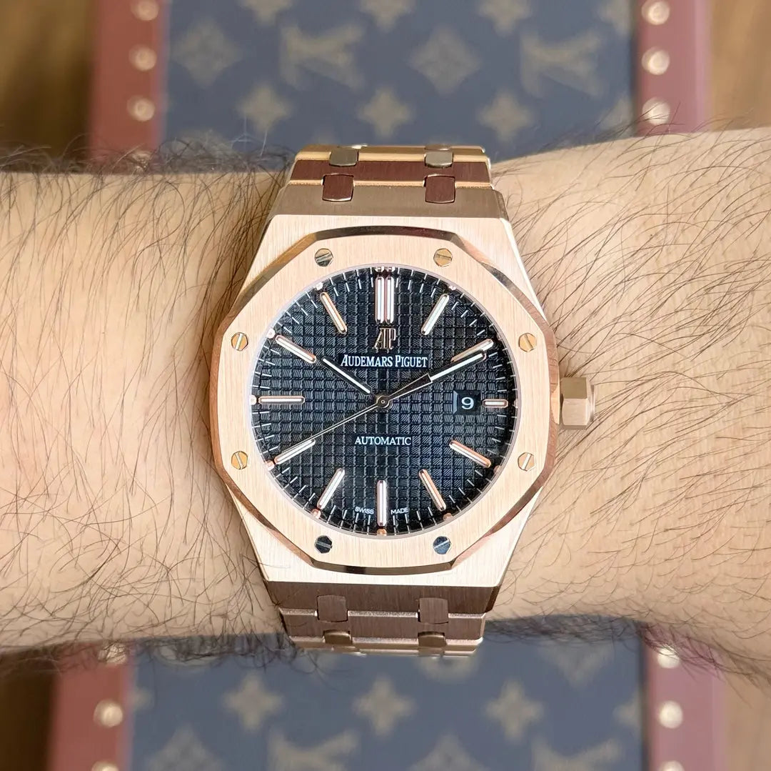 Reloj de pulsera lujo accesible Royal Oak Black Dial Kronos