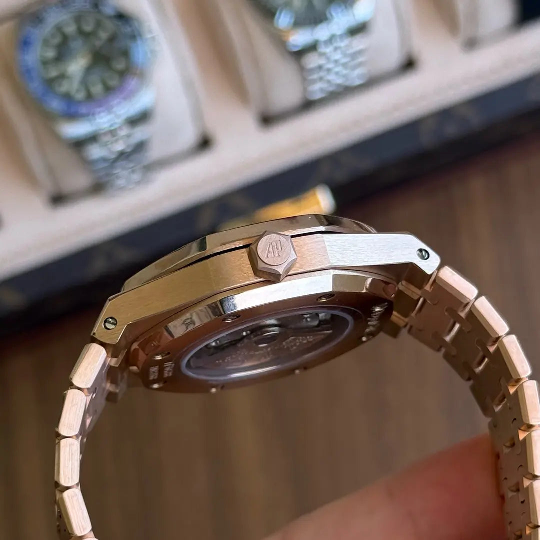 Correa acero inoxidable Royal Oak Rose Gold Kronos Relojes