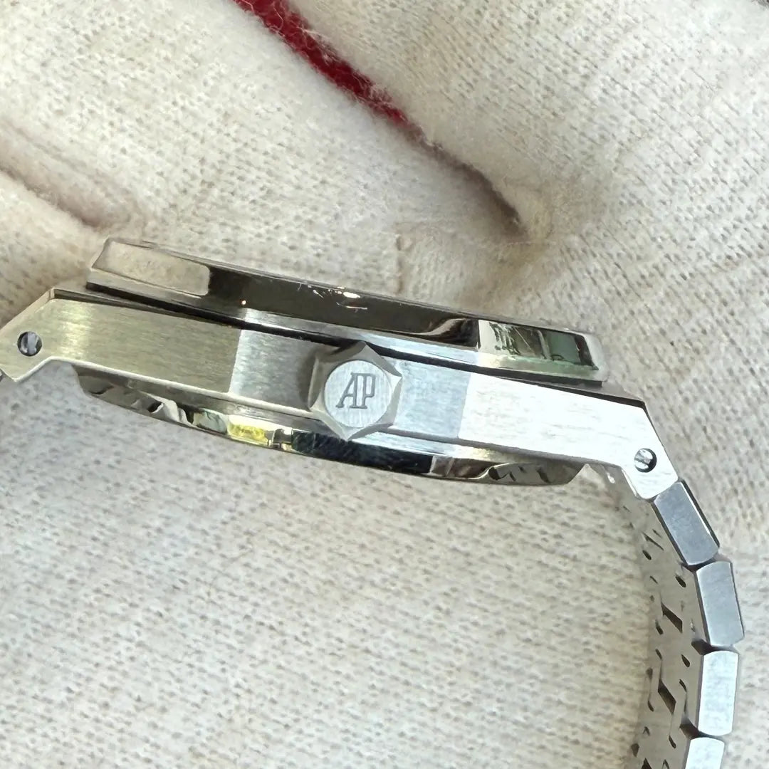 Correa metal Royal Oak Steel Kronos Relojes reloj verde dial accesible