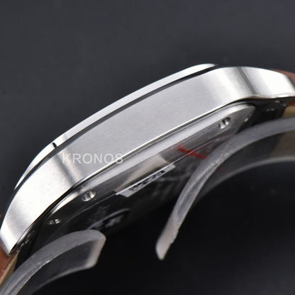 Santos Medium 35mm Brown Dial Brown - Authentic Movement