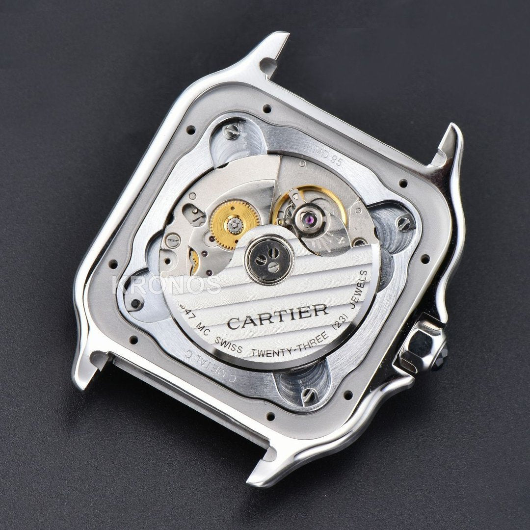 Santos Large 40mm Brown Dial Brown - Authentic Movement
