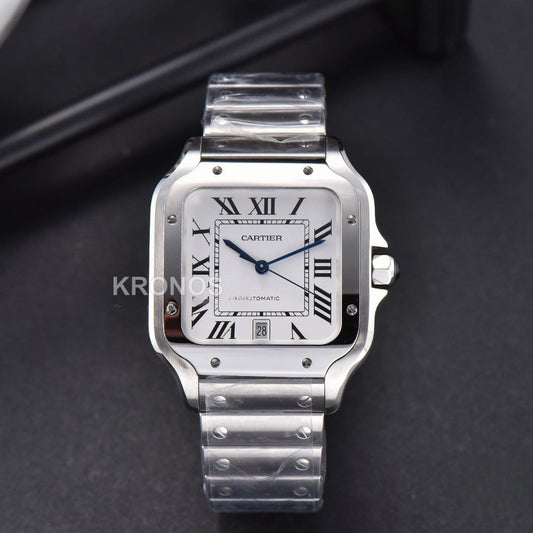 Santos XL 40mm White Dial - Authentic Movement