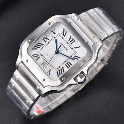 Santos XL 40mm White Dial - Authentic Movement
