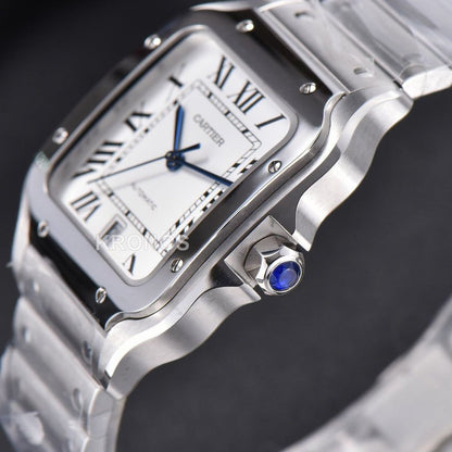 Santos XL 40mm White Dial - Authentic Movement