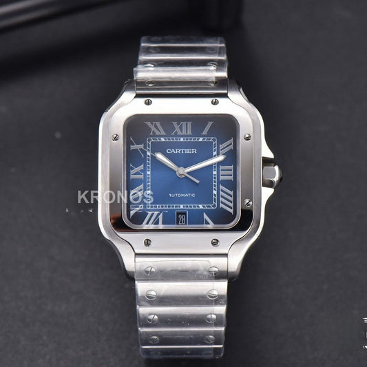 Santos De Cartier Xl 40mm Blue Dial - Authentic Movement