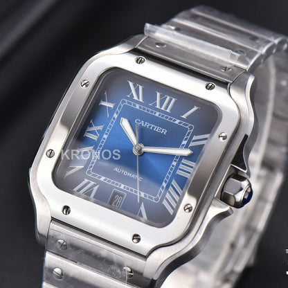 Santos De Cartier Xl 40mm Blue Dial - Authentic Movement