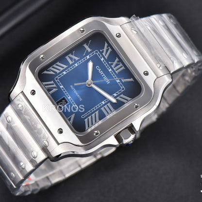 Santos De Cartier Xl 40mm Blue Dial - Authentic Movement