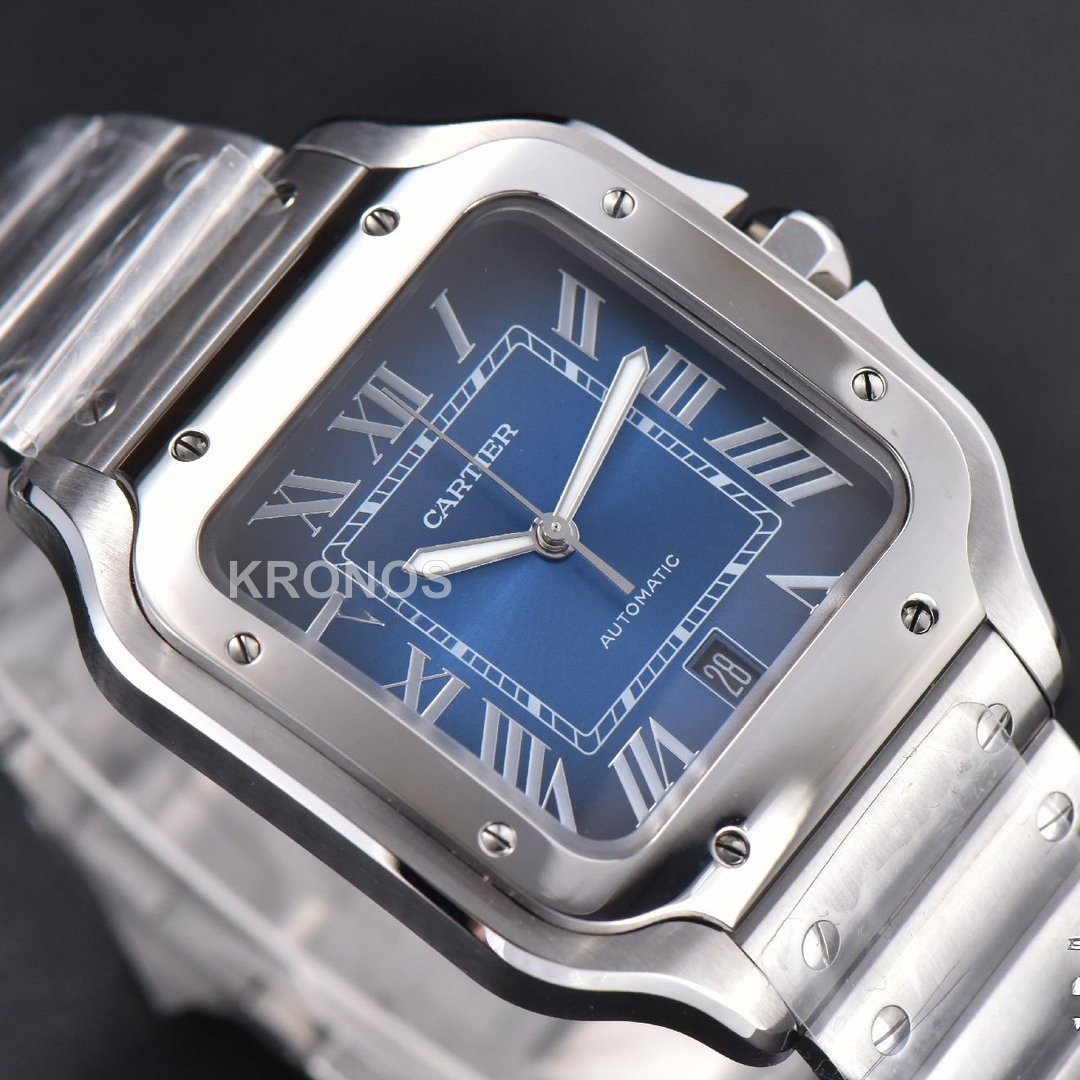 Santos De Cartier Xl 40mm Blue Dial - Authentic Movement