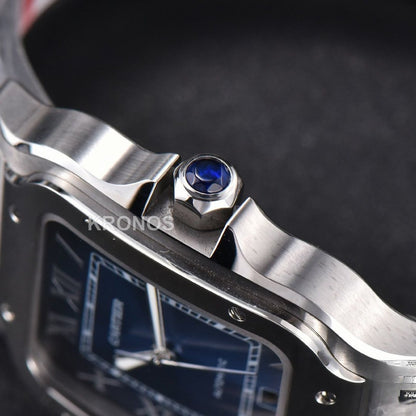 Santos De Cartier Xl 40mm Blue Dial - Authentic Movement