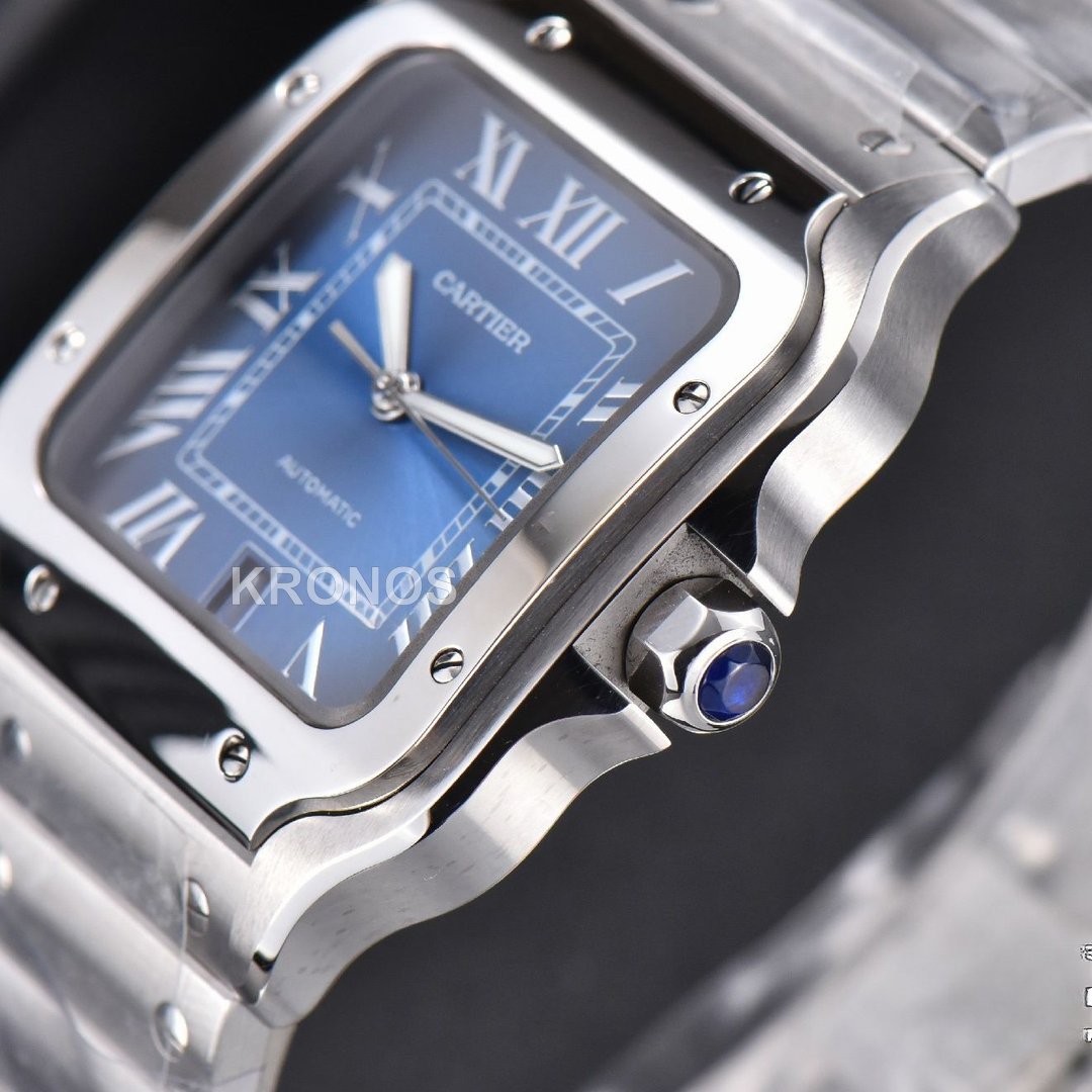 Santos De Cartier Xl 40mm Blue Dial - Authentic Movement