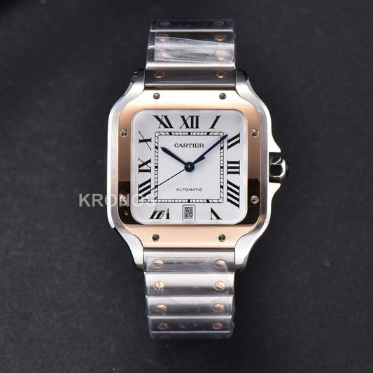 Santos XL 40mm White Dial Rgss - Authentic Movement