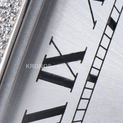 Santos XL 40mm White Dial Diamond - Authentic Movement