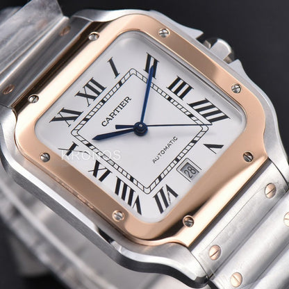 Santos XL 40mm White Dial Rgss - Authentic Movement