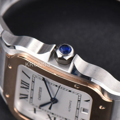 Santos XL 40mm White Dial Rgss - Authentic Movement