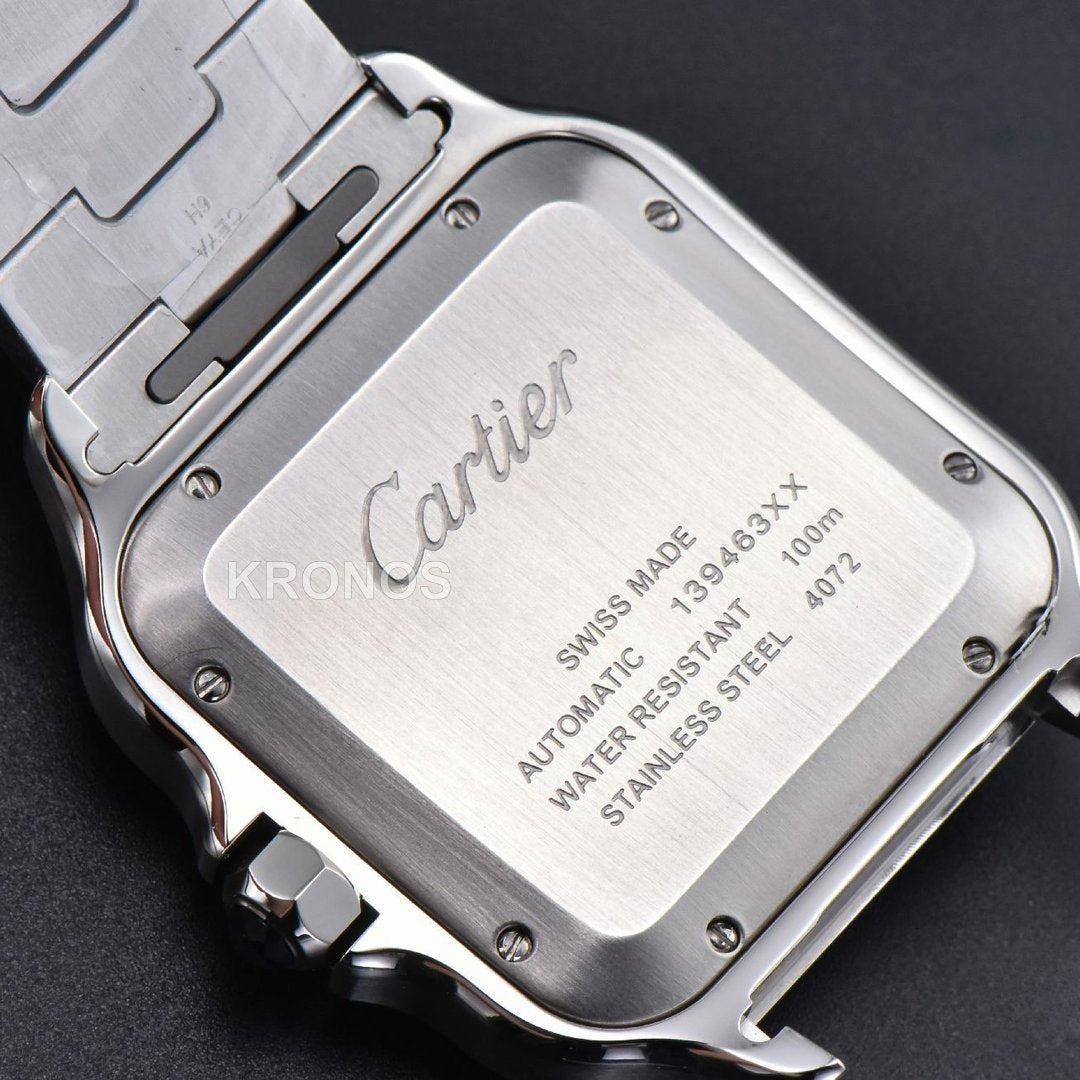 Santos XL 40mm White Dial Diamond - Authentic Movement