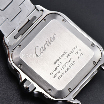 Santos XL 40mm White Dial Diamond - Authentic Movement
