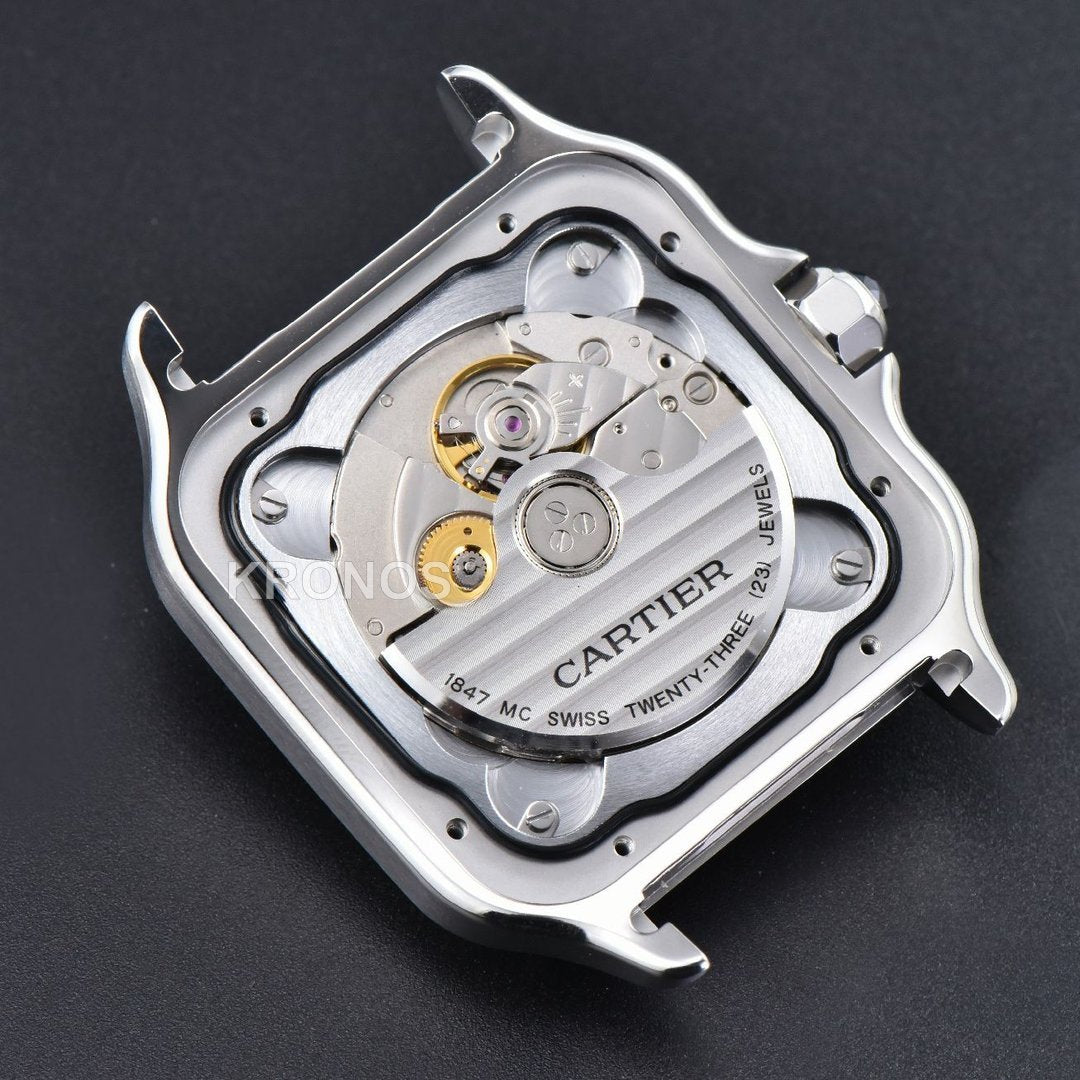 Santos XL 40mm White Dial Diamond - Authentic Movement