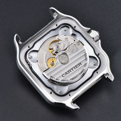 Santos XL 40mm White Dial Diamond - Authentic Movement
