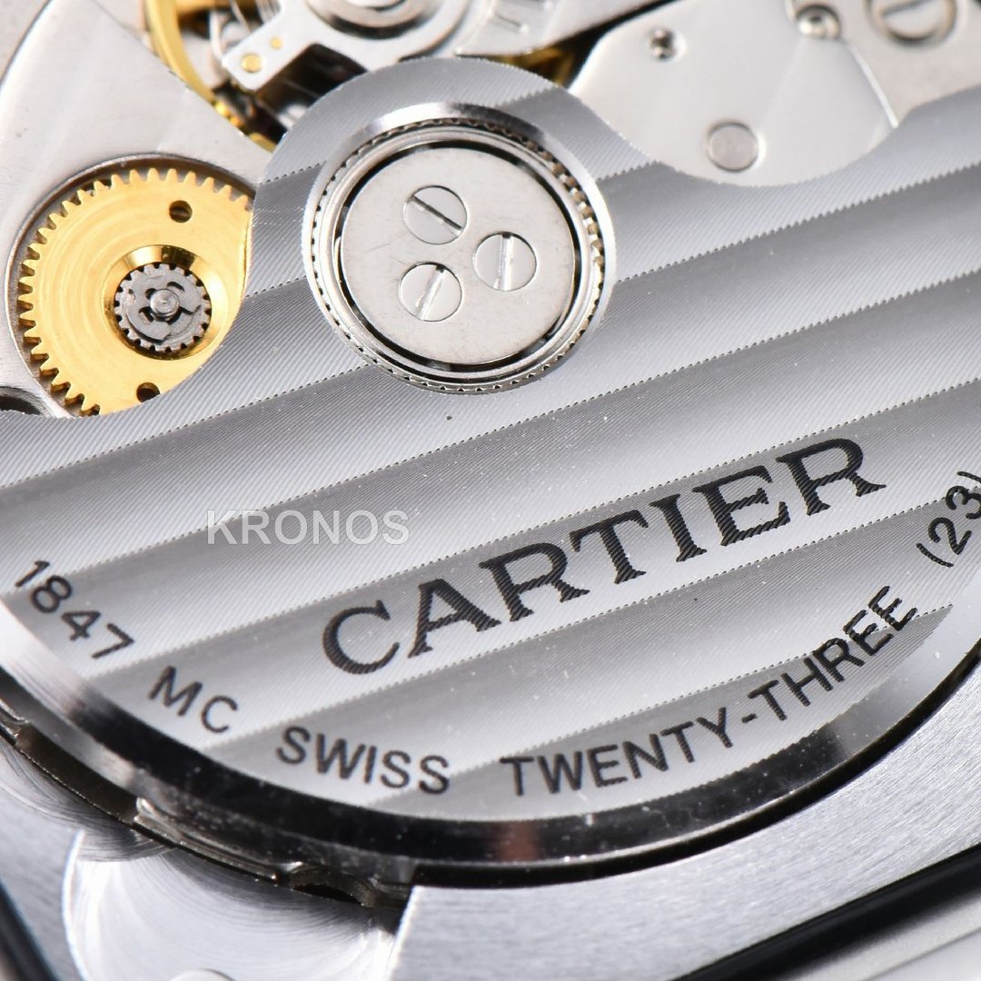 Santos XL 40mm White Dial Diamond - Authentic Movement