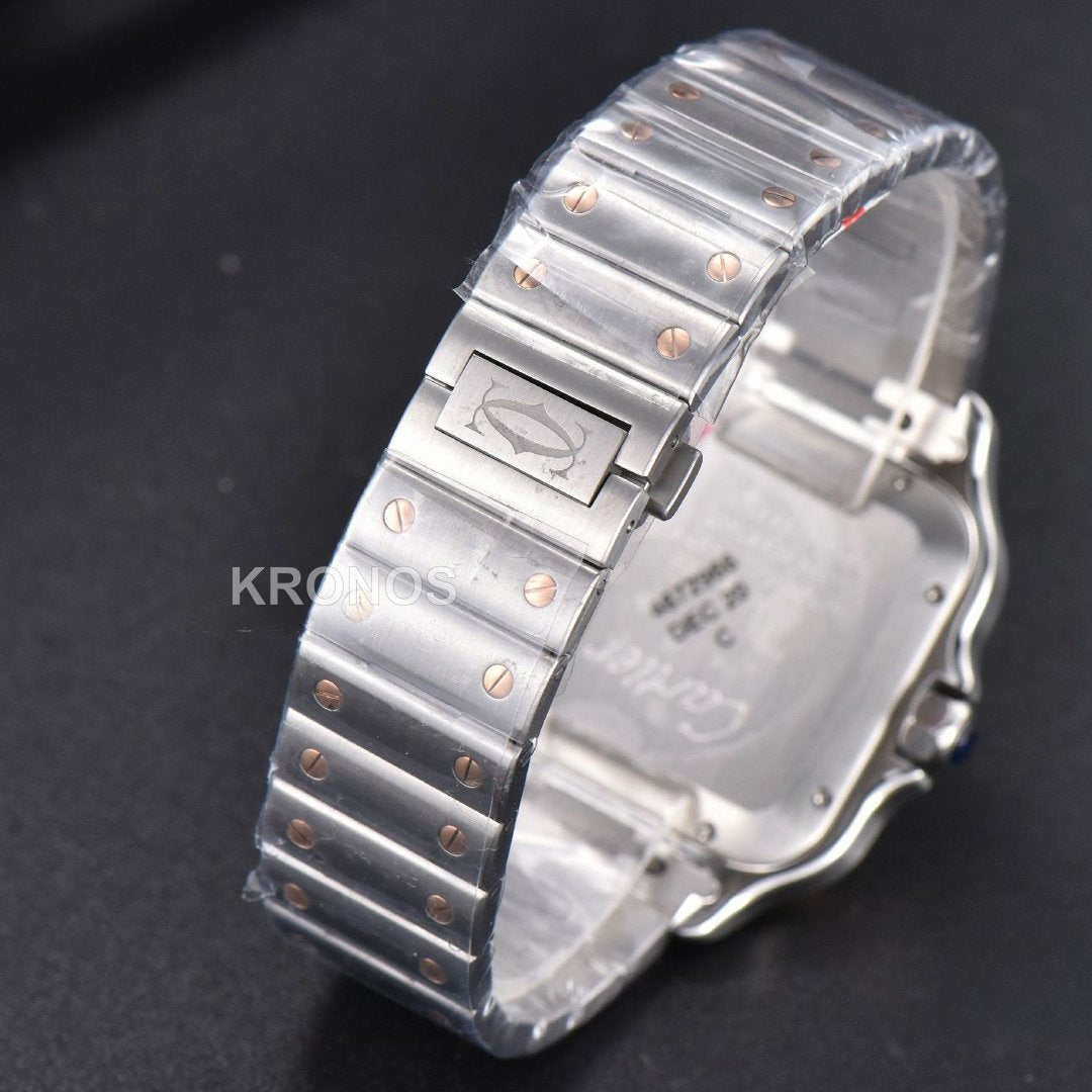 Santos XL 40mm White Dial Rgss - Authentic Movement