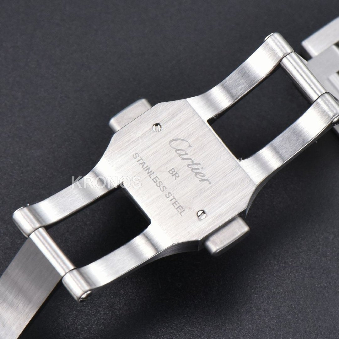 Santos XL 40mm White Dial Diamond - Authentic Movement