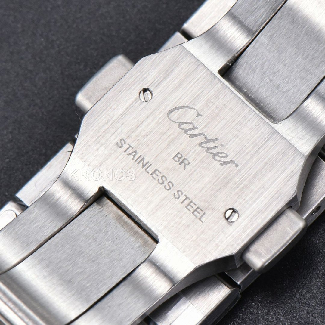 Santos XL 40mm White Dial Diamond - Authentic Movement