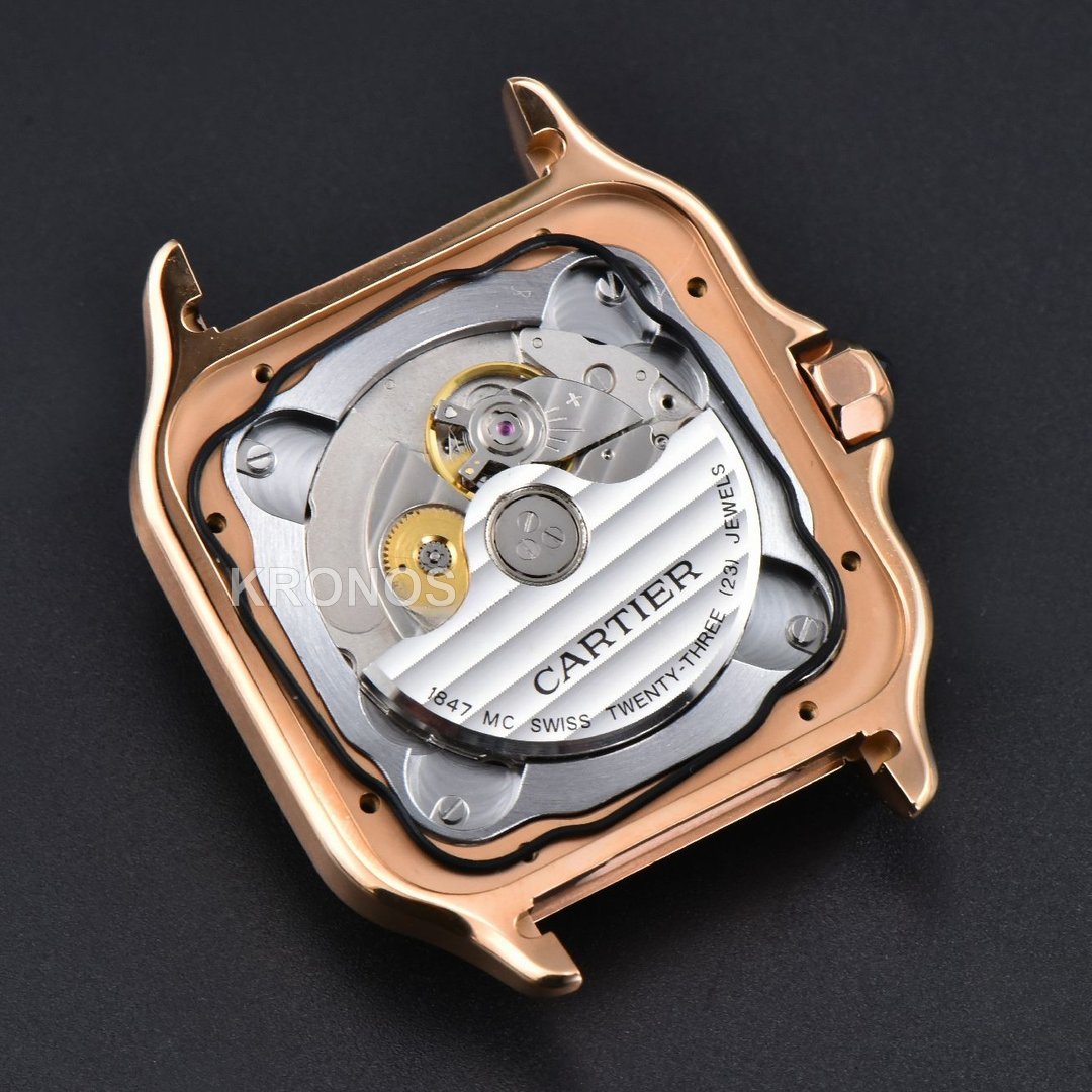 Santos XL 40mm White Dial Orange - Authentic Movement
