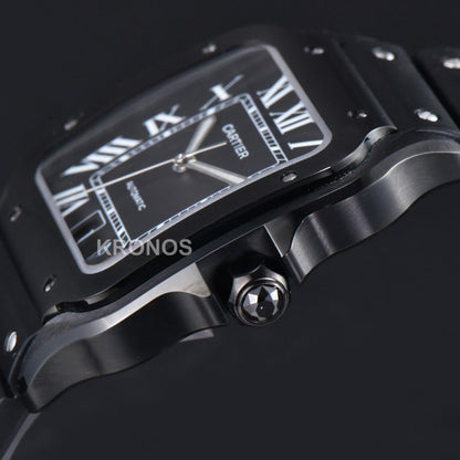 Santos De Cartier XL 40mm PVD AF Black Dial Black Miyota - Authentic Movement