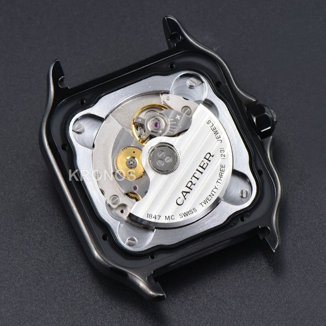 Santos De Cartier XL 40mm PVD AF Black Dial Black Miyota - Authentic Movement