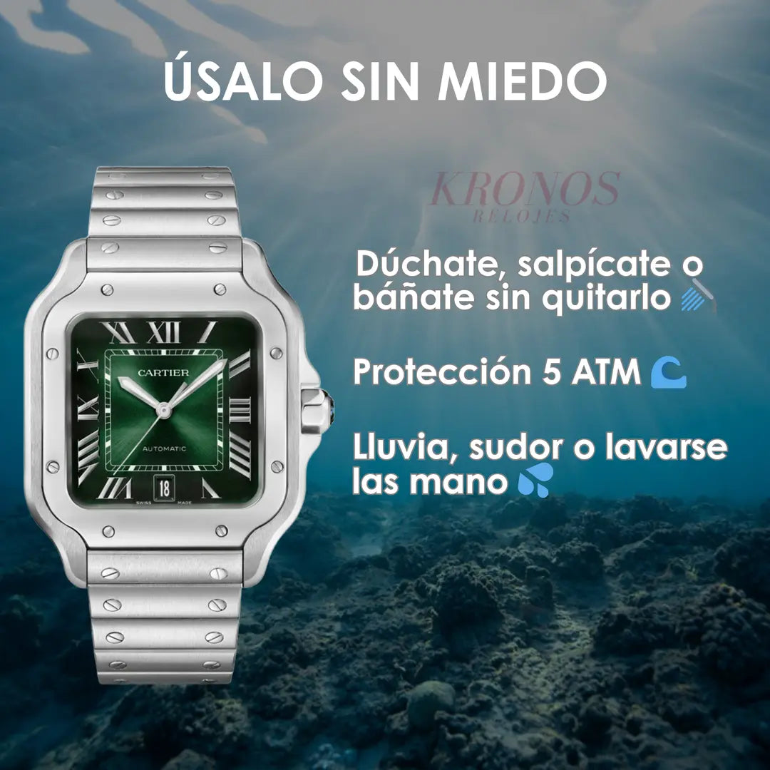 Cierre seguridad acero quirúrgico Santos Steel Kronos Relojes detalle