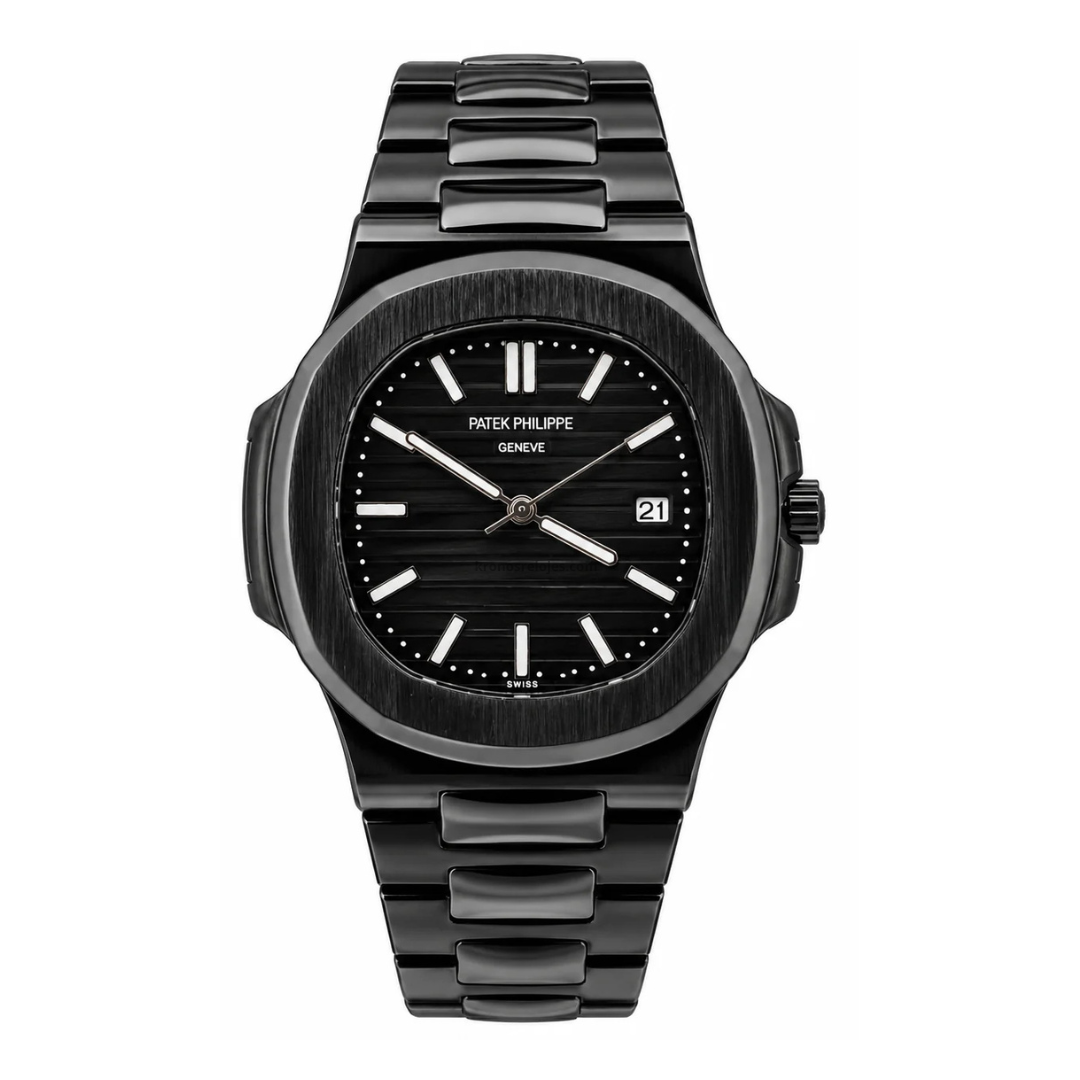 Nautilus Steel – Black Dial Patek Type