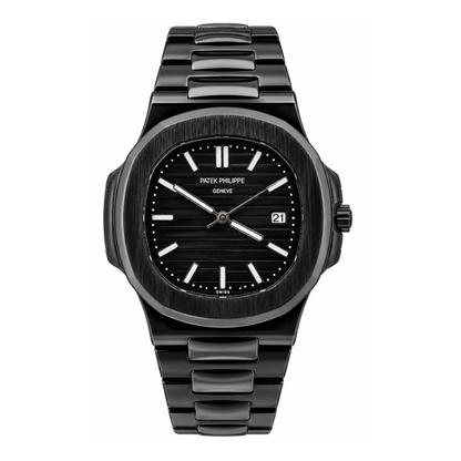 Nautilus Steel – Black Dial Patek Type