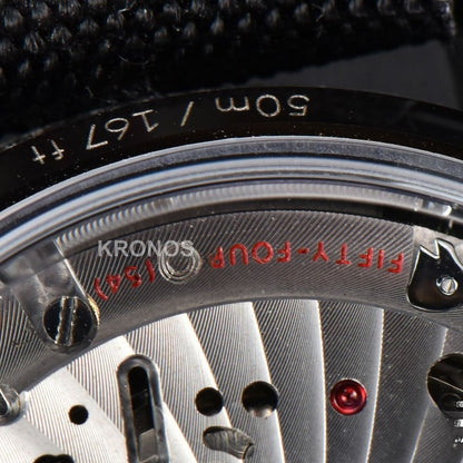 Speedmaster 'Dark Side Of The Moon' Real Ceramic Omf 44mm Black Dial Nylon Strap - Authentic Movement