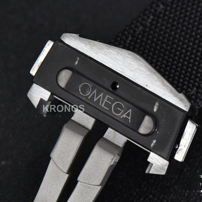 Speedmaster 'Dark Side Of The Moon' Real Ceramic Omf 44mm Black Dial Nylon Strap - Authentic Movement