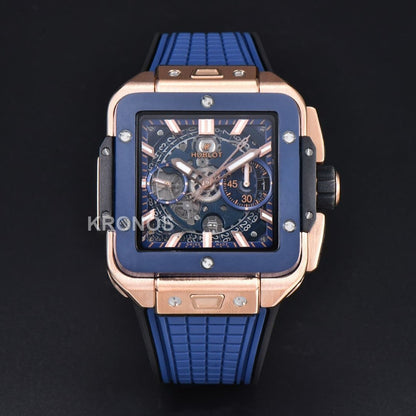 Square Bang Unico 42mm Blue Bezel Blue Skeleton Dial Blue A1280 - Authentic Movement