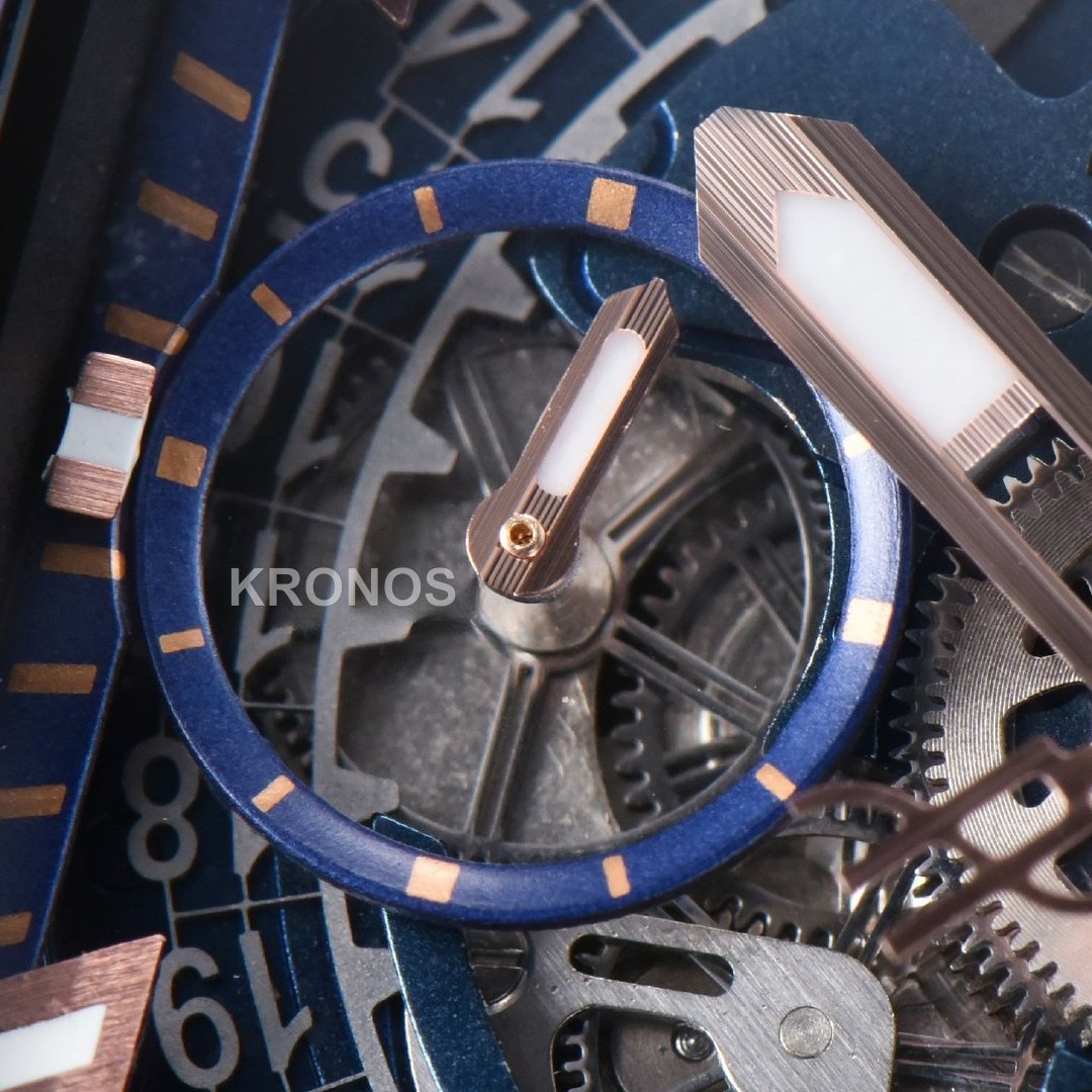 Square Bang Unico 42mm Blue Bezel Blue Skeleton Dial Blue A1280 - Authentic Movement