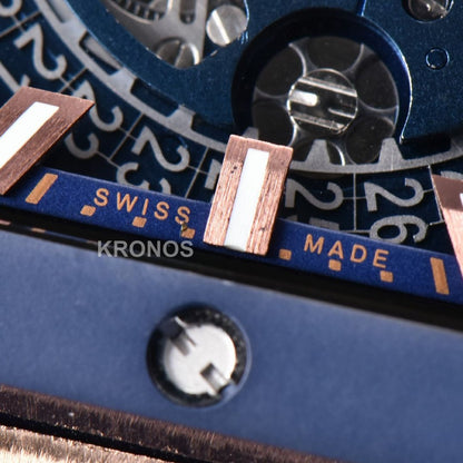 Square Bang Unico 42mm Blue Bezel Blue Skeleton Dial Blue A1280 - Authentic Movement