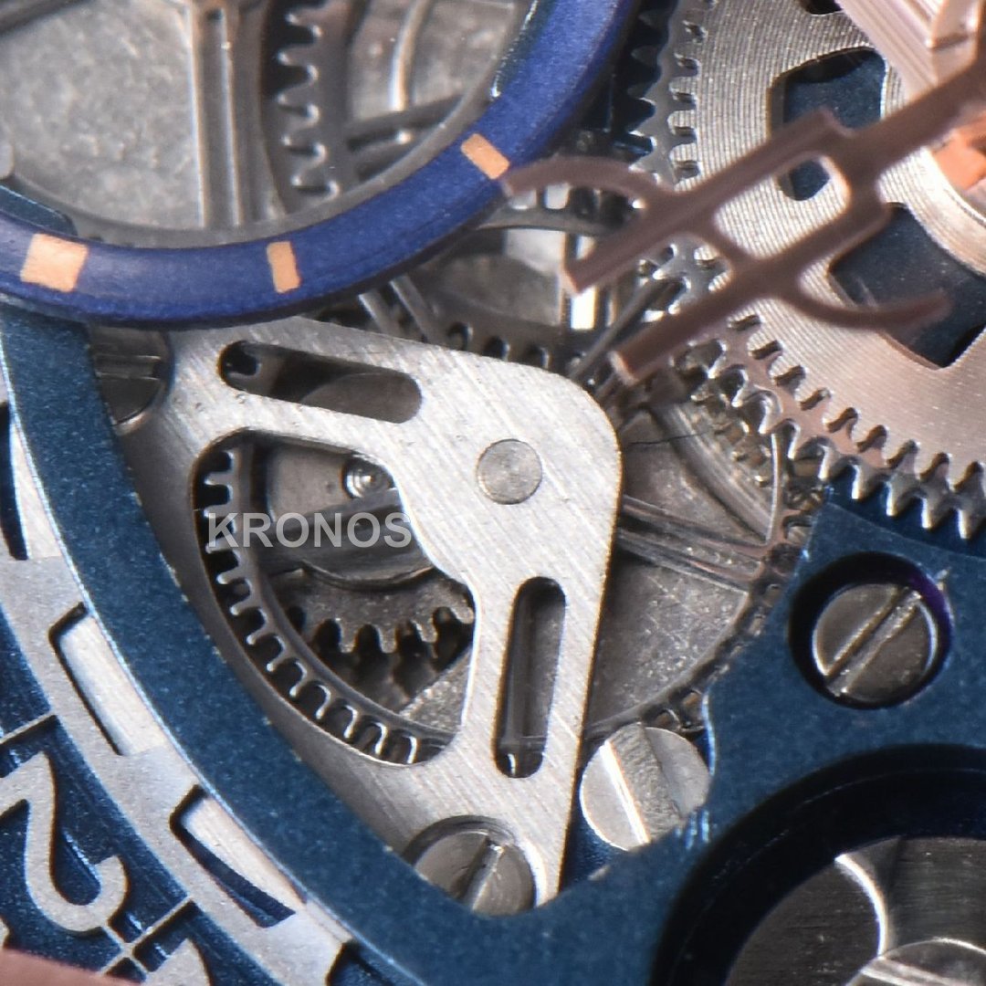 Square Bang Unico 42mm Blue Bezel Blue Skeleton Dial Blue A1280 - Authentic Movement