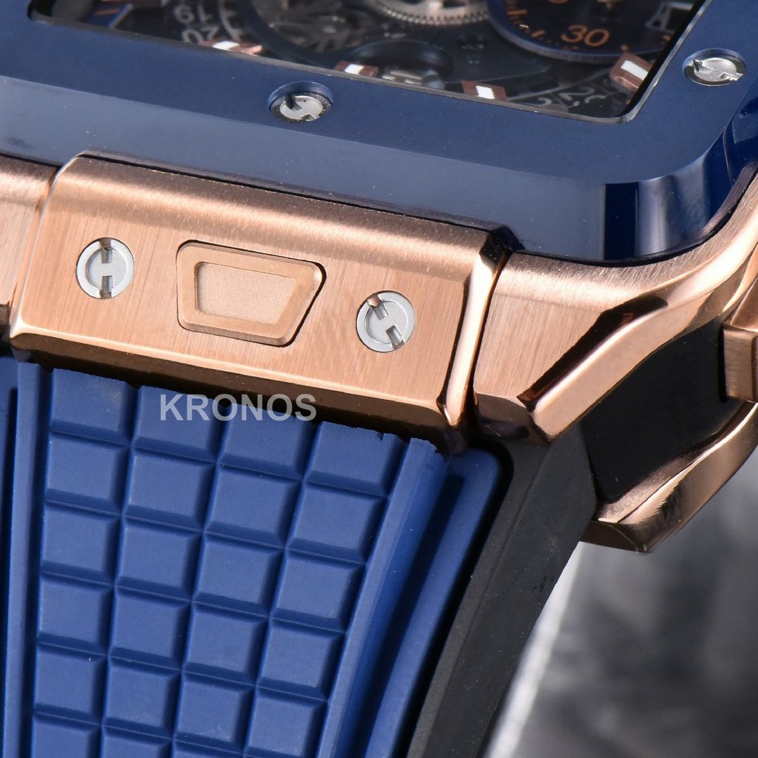 Square Bang Unico 42mm Blue Bezel Blue Skeleton Dial Blue A1280 - Authentic Movement