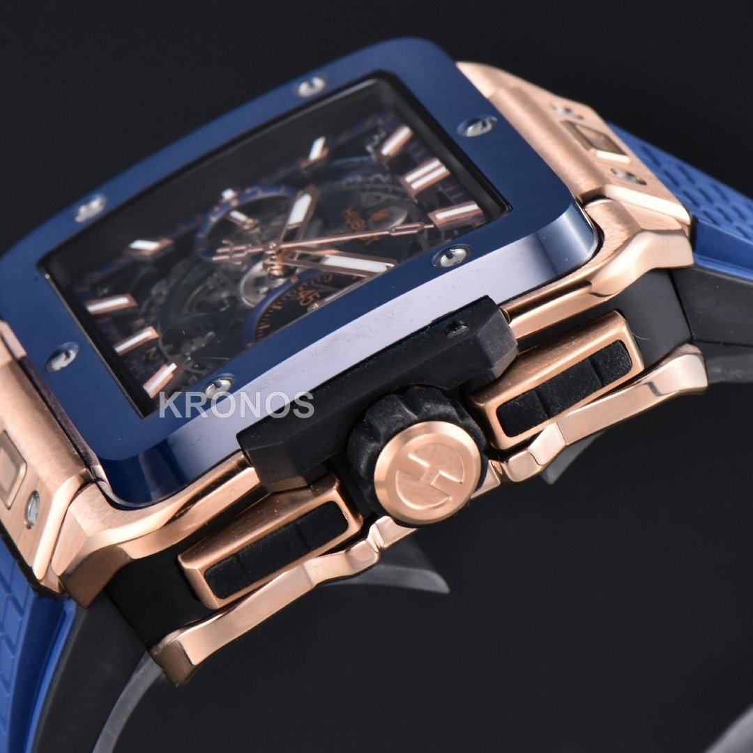 Square Bang Unico 42mm Blue Bezel Blue Skeleton Dial Blue A1280 - Authentic Movement