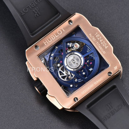 Square Bang Unico 42mm Blue Bezel Blue Skeleton Dial Blue A1280 - Authentic Movement