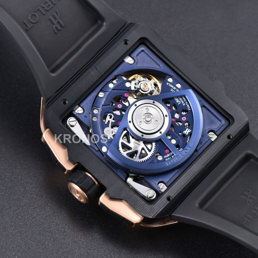 Square Bang Unico 42mm Blue Bezel Blue Skeleton Dial Blue A1280 - Authentic Movement