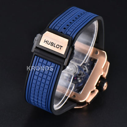 Square Bang Unico 42mm Blue Bezel Blue Skeleton Dial Blue A1280 - Authentic Movement